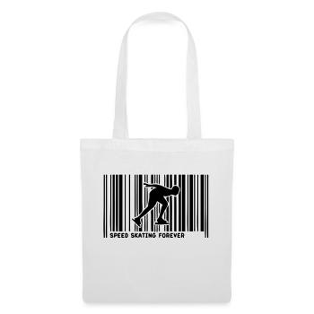 Barcode Eisschnelllauf skateur1 - Stoffbeutel - Weiß - Vorne