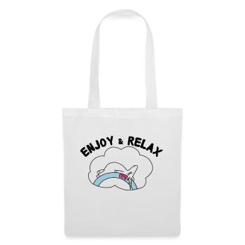 Unicorn Licorne Enjoy & Relax - Sac en tissu - blanc - Devant