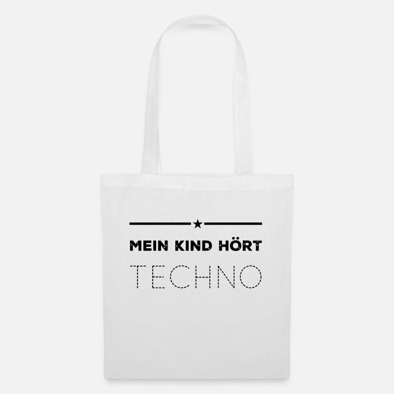 Techno Fan - Stoffbeutel - Weiß