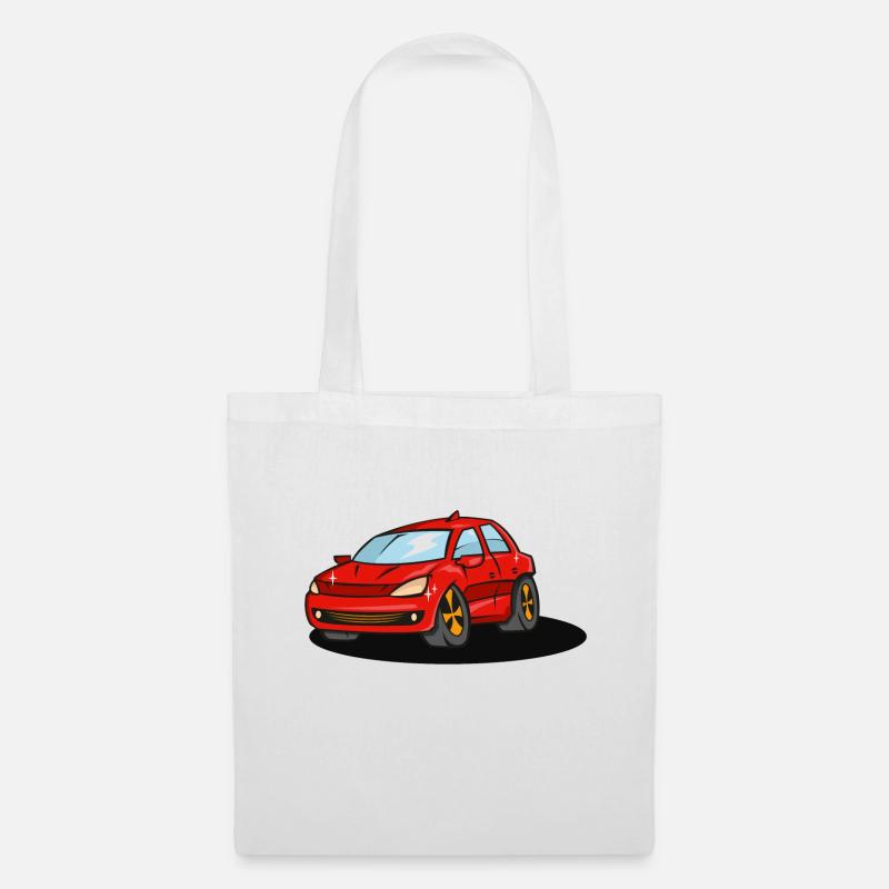 red_car - Stoffbeutel - Weiß