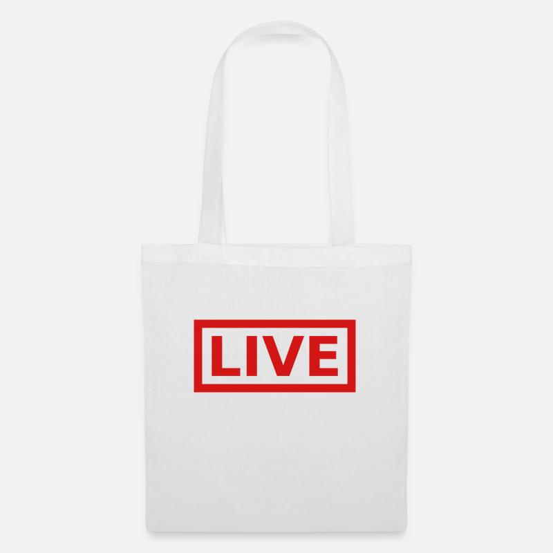 LIVE Logo - Stoffbeutel - Weiß