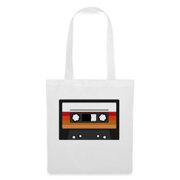 Cassette de musique Cassette audio Radio Music Retro - Sac en tissu - blanc - Devant