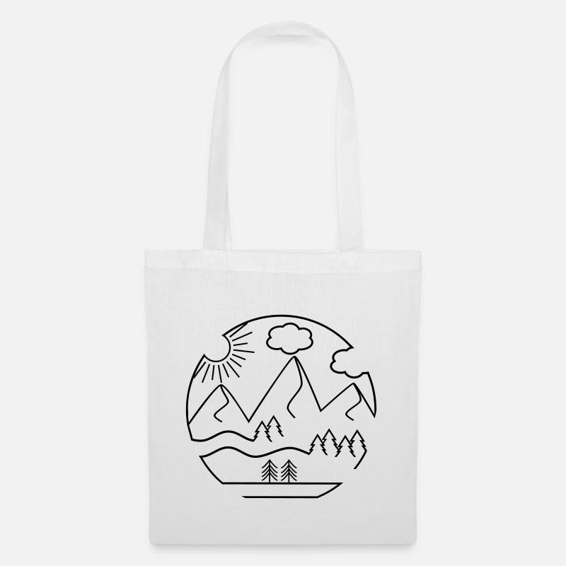 Montagnes - Sac en tissu - blanc