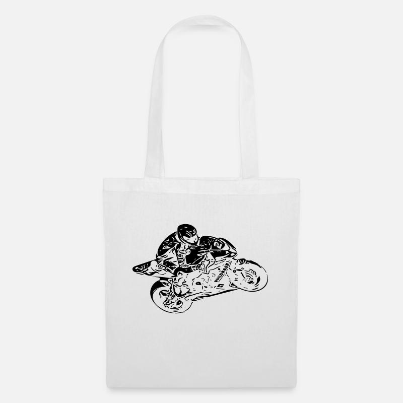 Moto Racer - Stoffbeutel - Weiß
