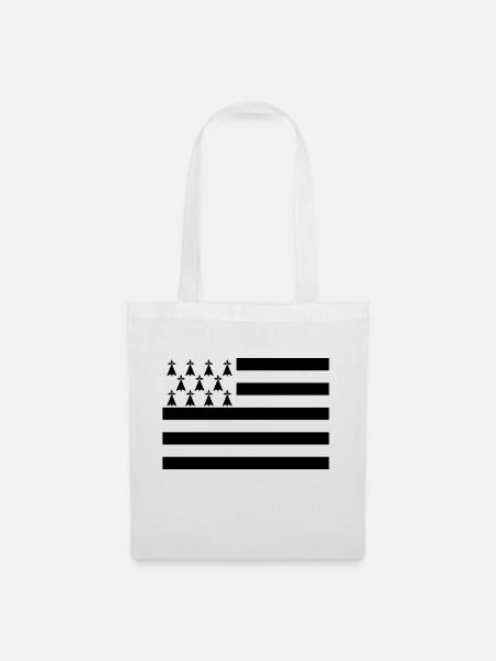 Breton Flag Back - Tote Bag - white