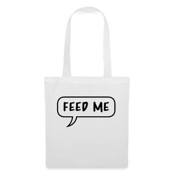 Speech Bubble Talk Comic Cartoon Feed Me logo desig - Tote Bag - white - Front