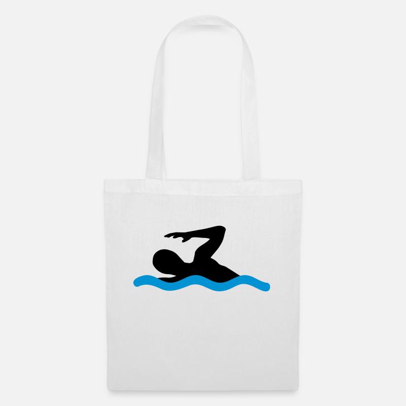 schwimmen - Stoffbeutel - Weiß