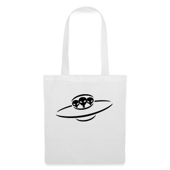 3 alien UFO space ship - Tote Bag - white - Front
