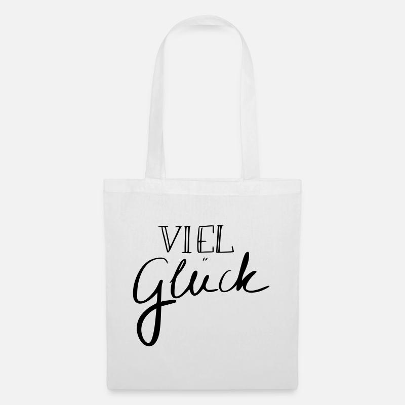 Viel Glück - Stoffbeutel - Weiß