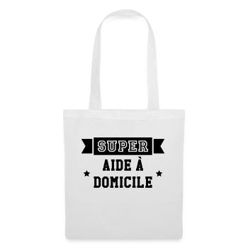 Aide A Domicile / Ménage / Auxiliaire de vie - Sac en tissu - blanc - Devant