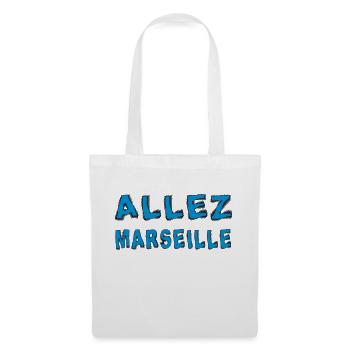 Allez marseille - Sac en tissu - blanc - Devant