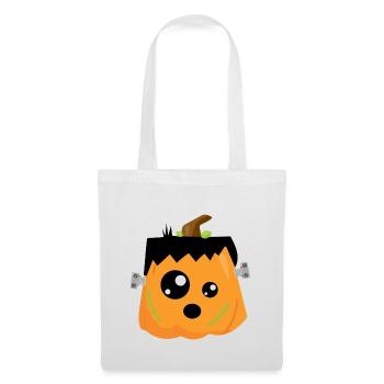 citrouille - Sac en tissu - blanc - Devant