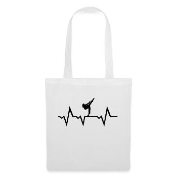Martial Arts & Heartbeat, woman - Tote Bag - white - Front