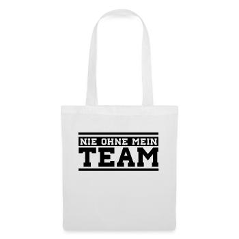 nie_ohne_mein_team_01 - Stoffbeutel - Weiß - Vorne