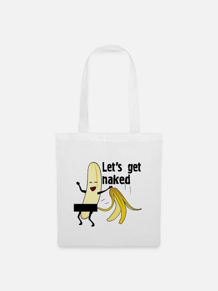 Let's get naked - Stoffbeutel - Weiß