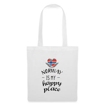 Norway Scandinavia Happy - Stoffbeutel - Weiß - Vorne