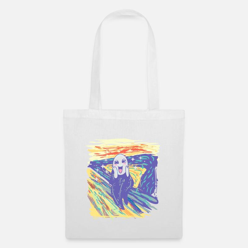 Scream Cute Painting Expressionismus Edvard Munch - Stoffbeutel - Weiß