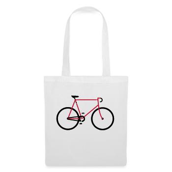 Fixie Rennrad - Stoffbeutel - Weiß - Vorne
