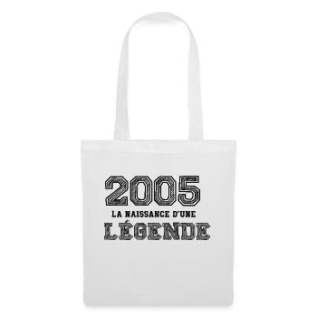 2005 la naissance d'une légende - Sac en tissu - blanc - Devant