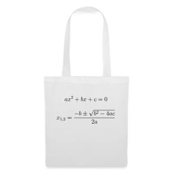 quadratic equation - Tote Bag - white - Front