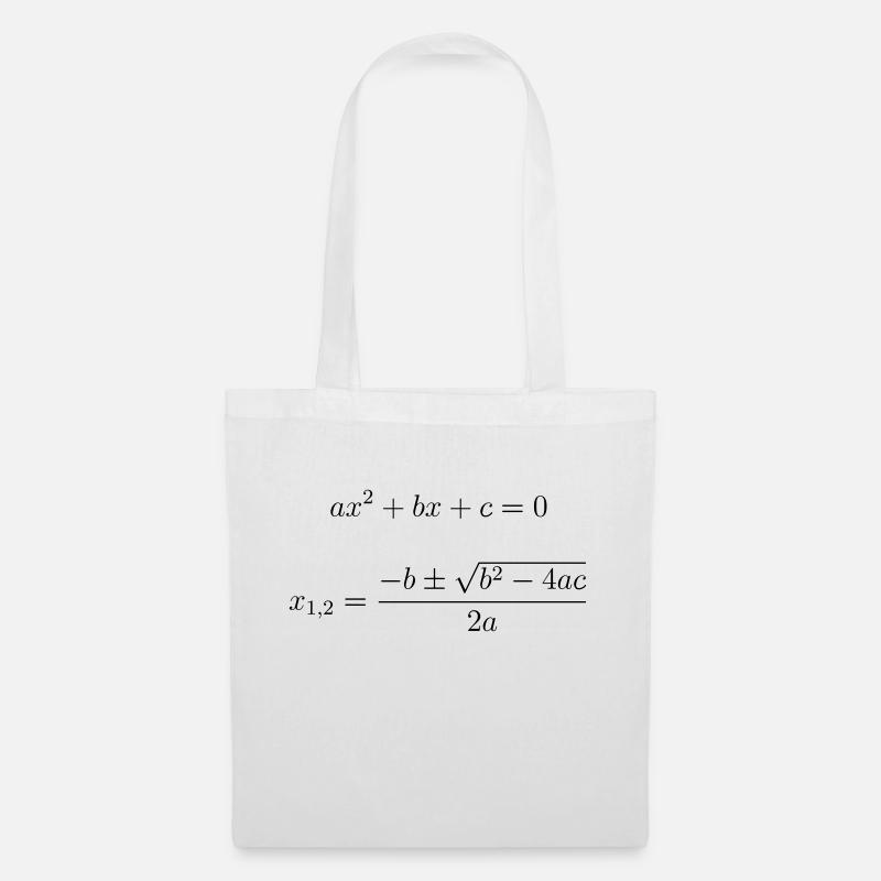 quadratic equation - Tote Bag - white