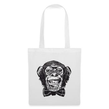 Monkey Nerd - Tote Bag - white - Front