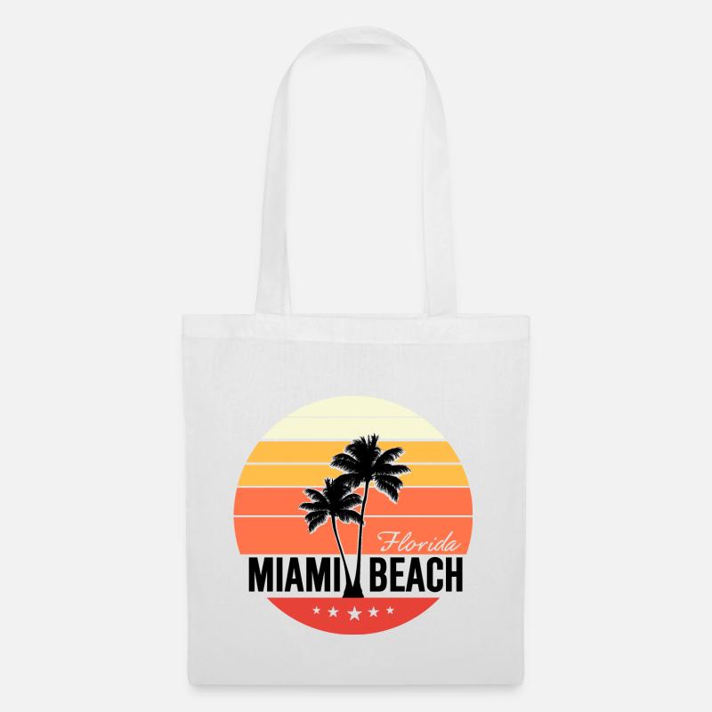 Miami Beach - Stoffbeutel - Weiß