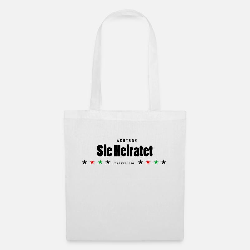 Heiraten - Stoffbeutel - Weiß