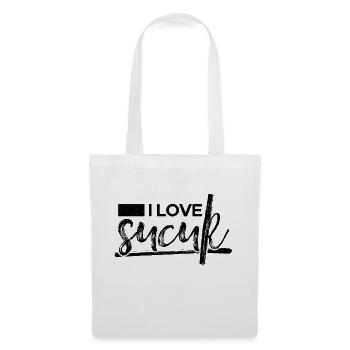 J’adore Sucuk Saucisse turque Ail Nourriture délicieuse - Sac en tissu - blanc - Devant