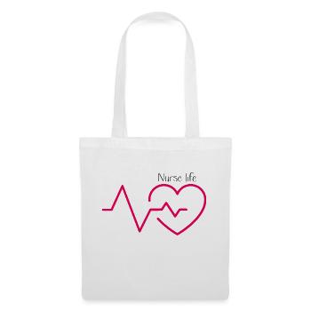 Nurse life - vie d’infirmière - Sac en tissu - blanc - Devant