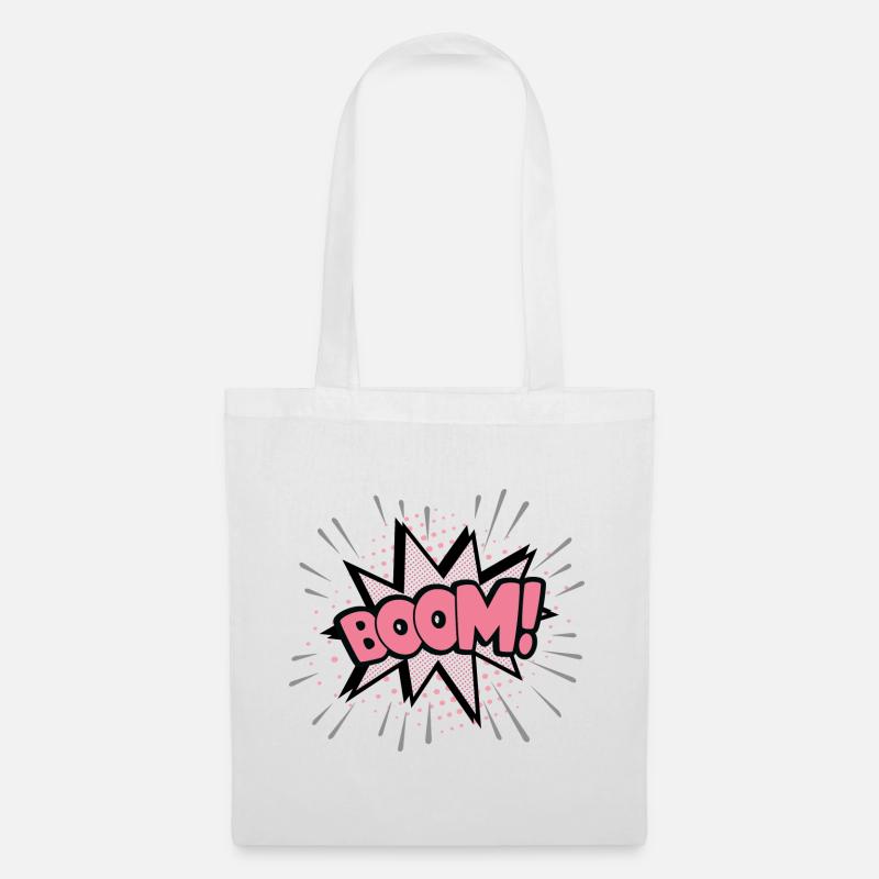 Boom rosa - Stoffbeutel - Weiß