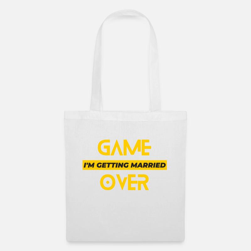 Game Over, I m getting married - Sac en tissu - blanc