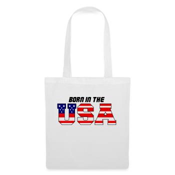 usa born in the 3 - Stoffbeutel - Weiß - Vorne