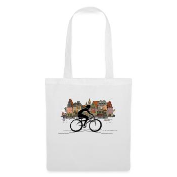 Cycliste - Sac en tissu - blanc - Devant