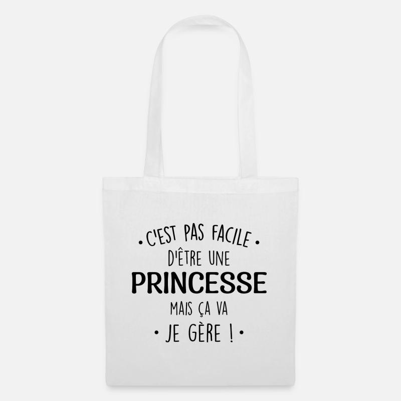 C'est Pas Facile D'être Une Princesse Parfaite - Sac en tissu - blanc
