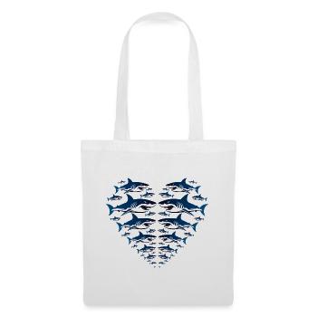 Shark Heart - Sac en tissu - blanc - Devant