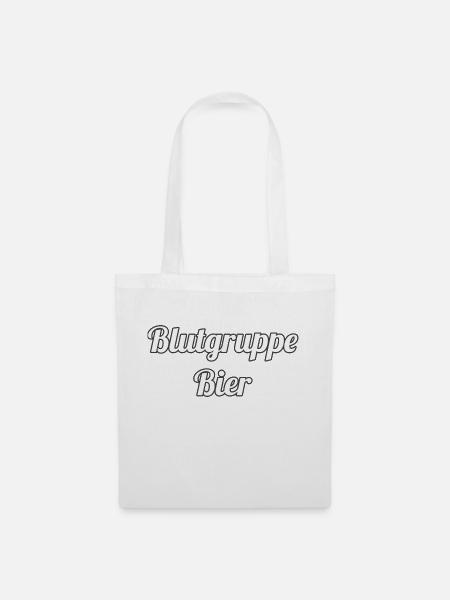Blutgruppe Bier - Stoffbeutel - Weiß