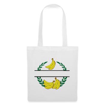 Bananen im Lorbeerkranz mit gelben Bananen - Stoffbeutel - Weiß - Vorne