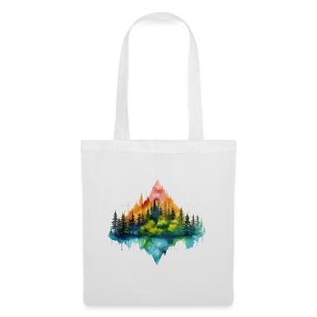 Nature Aventure Nature Montagnes Forêt Arbres Colorés - Sac en tissu - blanc - Devant