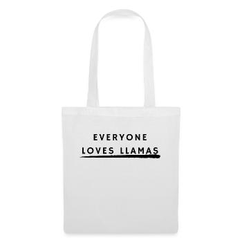 Tout le monde aime les lamas - Sac en tissu - blanc - Devant