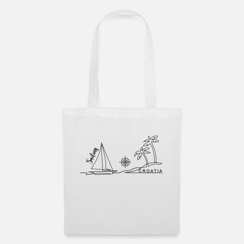 Équipage de navigation Croatie - Sac en tissu - blanc