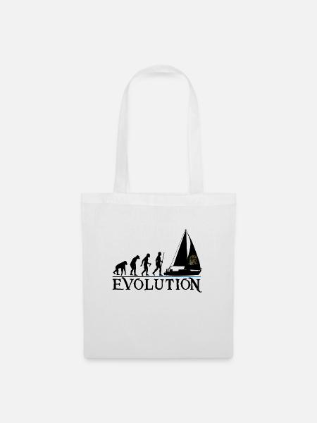 Evolution schwarze Ausführung - Stoffbeutel - Weiß