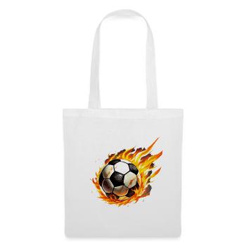 Soccer Ball in Flames - Tote Bag - white - Front