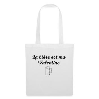La bière est ma Valentine - Sac en tissu - blanc - Devant