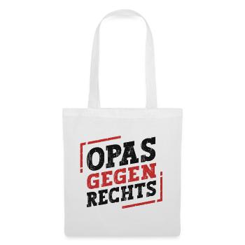 Opas Gegen Rechts - Stoffbeutel - Weiß - Vorne