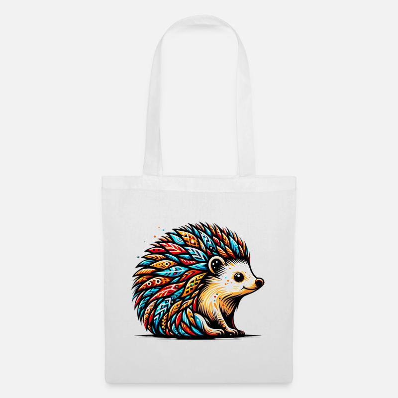 Igel - Stoffbeutel - Weiß