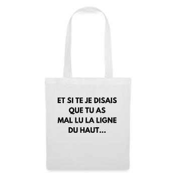 et si te je disais - Sac en tissu - blanc - Devant