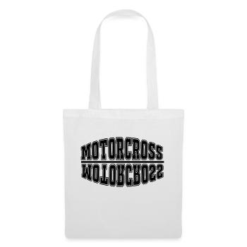 motorcross - Fahrer und Fans - Stoffbeutel - Weiß - Vorne