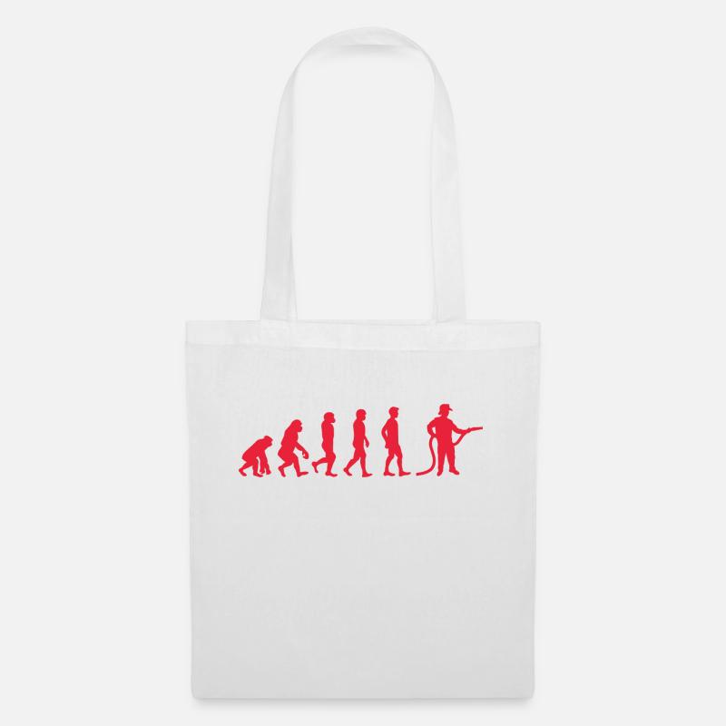 Evolution Feuerwehrmann rot - Stoffbeutel - Weiß