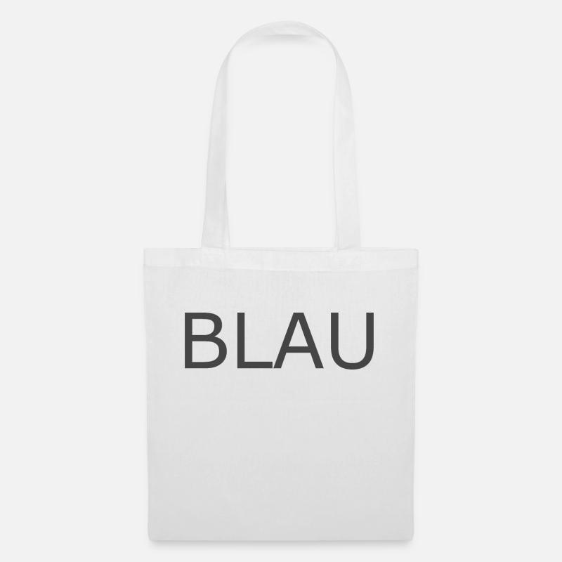BLAU in GRAU - Stoffbeutel - Weiß
